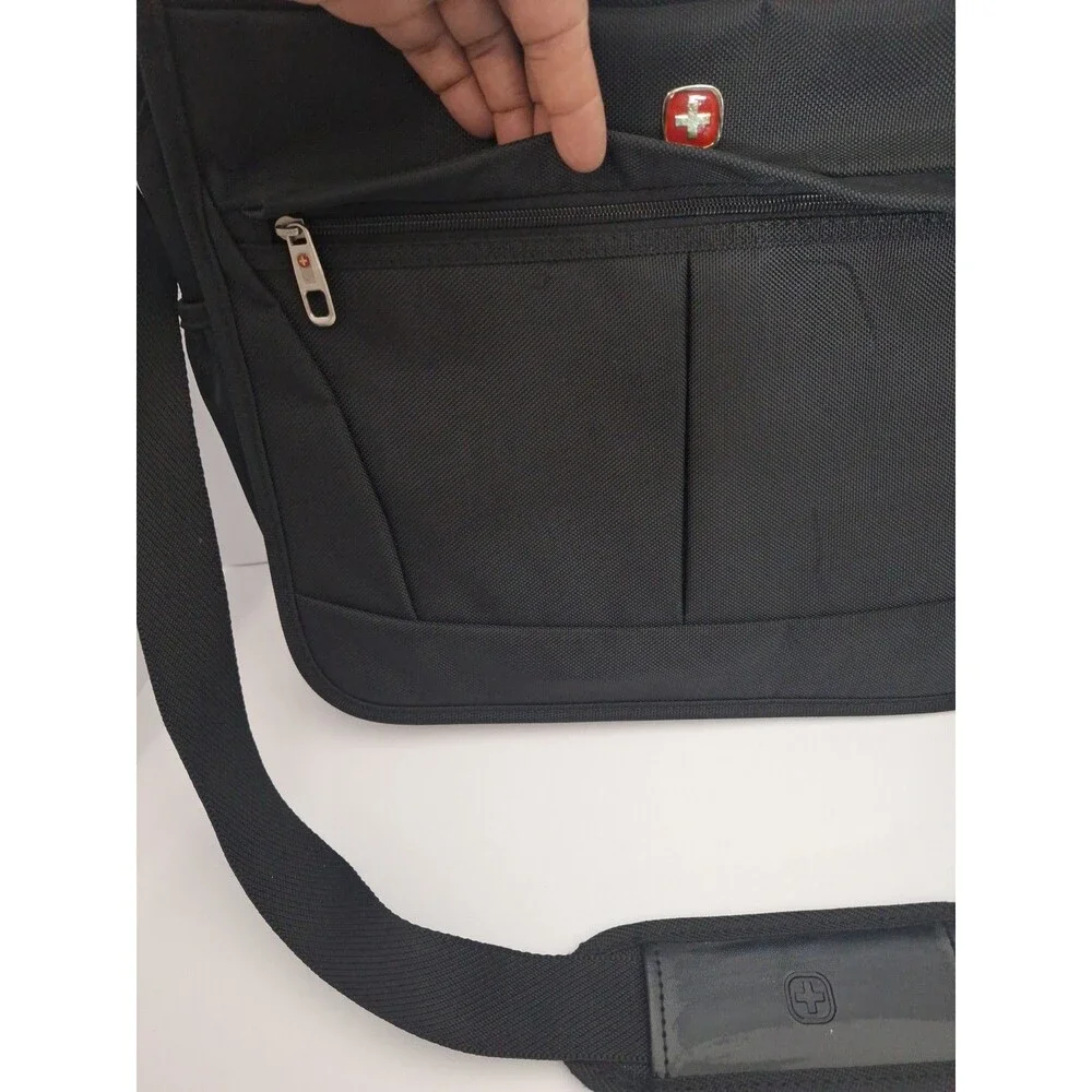 SWISS GEAR Laptop Messenger Shoulder Bag Multi Compartment Brief Case Black 16”